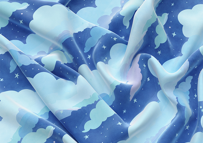 Cloudy Cosmos, Calm Blues - Roman Blind - Image 4